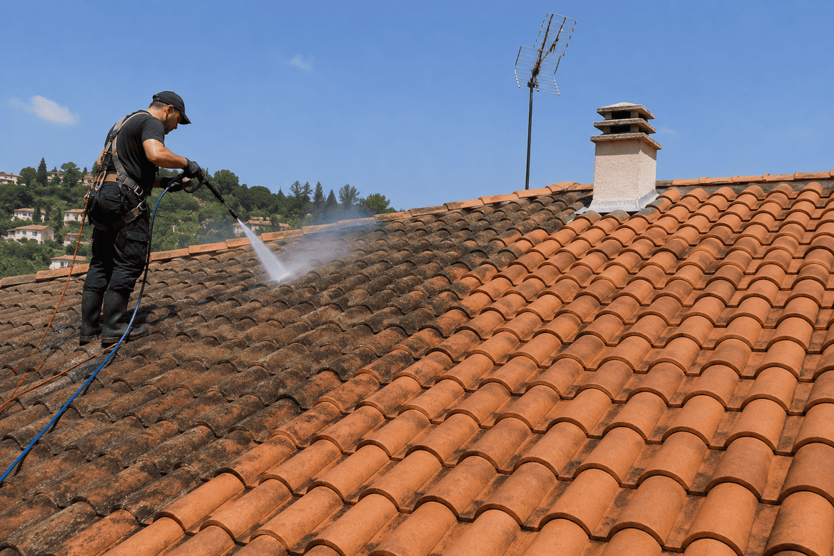 Appeler un couvreur à Fréjus pour un nettoyage de toiture professionnel