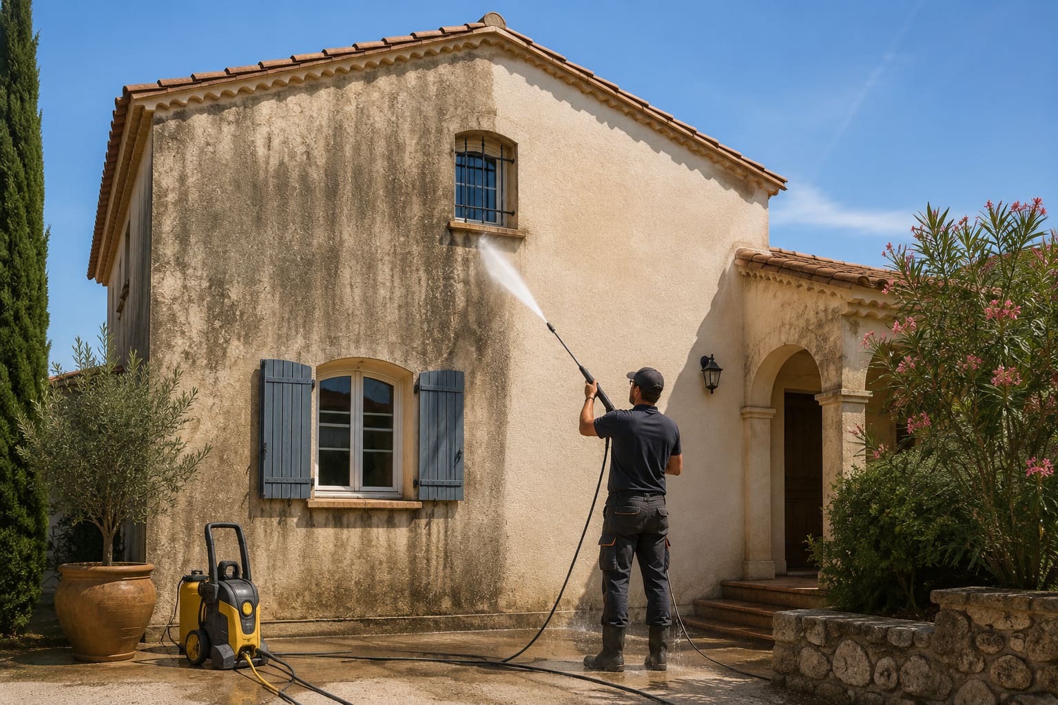 Nettoyage de façade à Fréjus